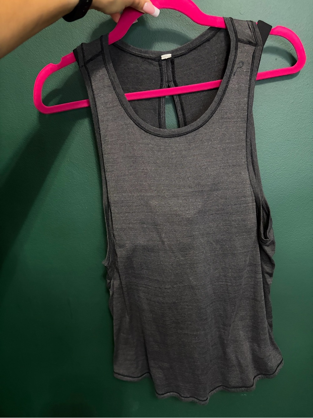lululemon athletica Dark Charcoal Gray Racerback Tank